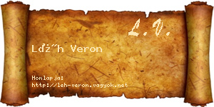 Léh Veron névjegykártya
